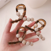 Daily and convenient ~ Pearl headdress exquisite hair clip womens hair clip for the back of the head temperament hair accessories shark clip