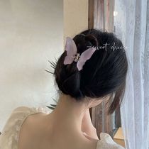 New Super Fairy Butterfly Half Hair Clip Womens Frosted Hair Clip Small Clip Shark Clip Headwear at the Back of the Head