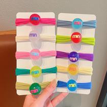 Childrens candy-colored headband for girls and babies towel ring that does not hurt hair girls hair elastic band hairband