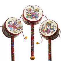 Rattle baby toy old-fashioned rattle children can chew the wave drum baby three months old hand drum