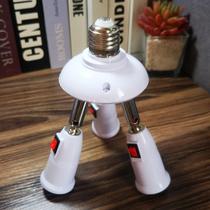 E27 screw one-point two-three-four-five-six multi-head lamp holder with switch lamp one-turn multi-directional lamp holder converter