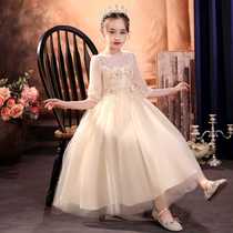 Childrens dress princess dress 202 summer high-end long girl dress tutu skirt piano performance costume