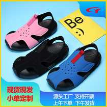 Cross-border new boys Baotou sandals childrens baby girls beach shoes soft sole slippers Jinjiang factory