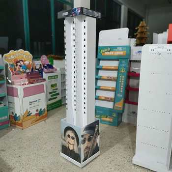 Glasses display box color printing corrugated glasses display stand rotating turntable glasses frame creative box
