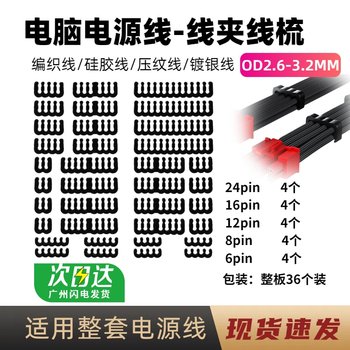 Computer Power Supply Module Cable Organizer Motherboard 24Pin Cable Organizer Cpu Graphics Card Cable Clip 8Pin Cable Harness Organizer