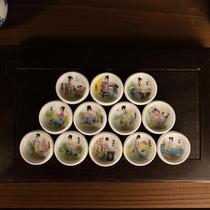 Cricket pot cricket basin waist drum water bowl sink water feeder utensils and supplies Jingdezhen refined twelve gold hairpins