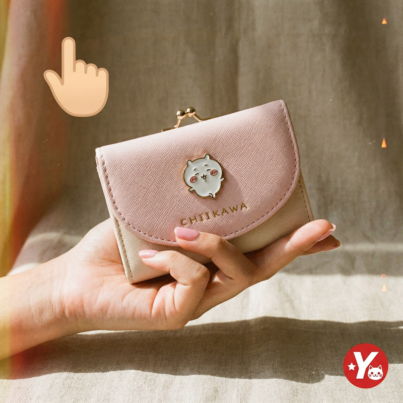 Japanese Yosida Genuine Jiyi Short Folding Wallet Usagi Small Eight-Card Holder Valentine's Day Birthday Gift for Women
