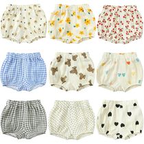 2024 Toddler Baby Summer Shorts Cotton Linen Cartoon Breatha