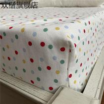 New foreign trade product soft pure cotton knitted honeycomb jacquard bed sheet childrens student single mattress cover 90200 high 18