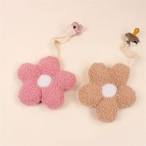 Ins Daisy Flower Teddy Boucle Fabric Pacifier Holder Nipple