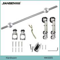 American barn door hanging wheel hanging rail stainless steel 304 pulley wooden door glass door sliding door track factory direct supply batch