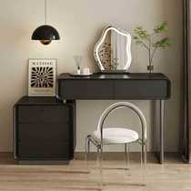 Internet celebrity solid wood dresser cupboard fingerprint lock integrated modern simple bedroom light luxury small apartment telescopic dressing table