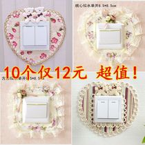 Switch cover switch sticker fabric lace switch protective cover switch board decorative plug-in board cover switch sticker
