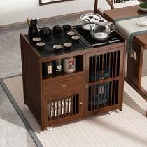 Mobile small tea table household tea table kettle integrated tea cart tea cabinet side cabinet tea bar cabinet tea set