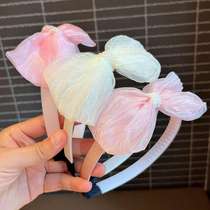 Girls bow headband princess style childrens hair artifact hair accessories baby super fairy pressure hair anti-slip headband
