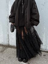 Mueyeruho 2024 Spring Summer Women Sexy Maxi Lace Skirts Sol