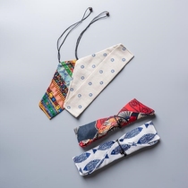 Portable tableware bag Japanese style cute cotton and linen waterproof storage box student outfit spoon fork chopstick bag empty