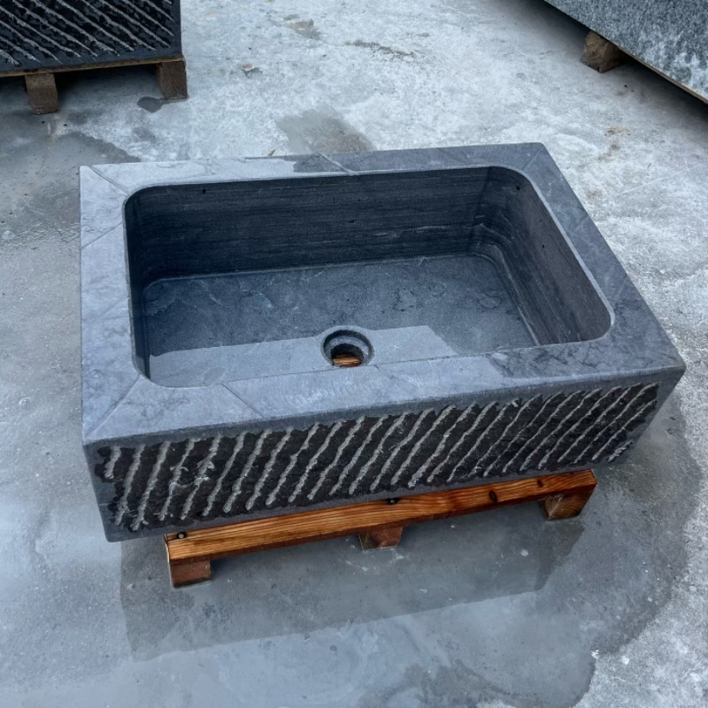 Bluestone Trough Fish Farming Flower Pot Stone Carving Long Stone Trough Courtyard Household Wash Basin Outdoor Mop Pool Ornaments