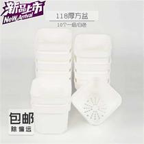 Mass-selling pot uncle black square pot thick square sedum pot raw stone flower cactus new material pp outdoor use for more than five years