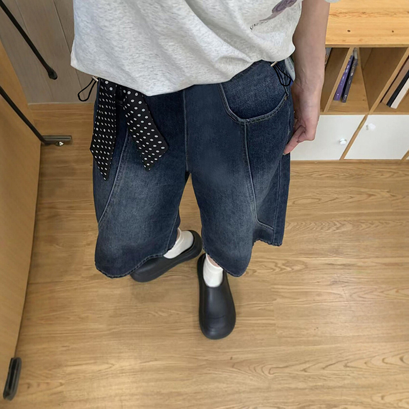 Maternity Shorts for Spring and Summer, Non-Tightening Denim Pants for Pregnant Women, 2026 New Summer Thin Style, Cropped Wide-Leg Pants