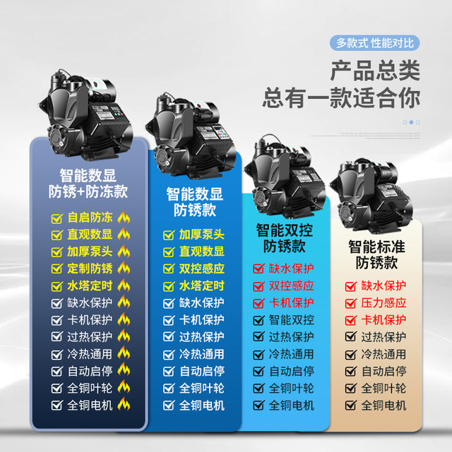 German Premium Imported Fully Automatic Self-Boosting Pump with Intelligent Anti-Freeze, Small and Silent, for Natural Gas and Solar Energy