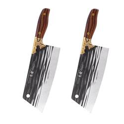 Buy One Get One Free Hand-Forged Kitchen Slicing Knife Stainless Steel Kitchen Knife Set Qd