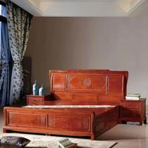 Dongyang mahogany furniture Burmese rosewood bed flourishing 1 8m double bed big fruit rosewood modern bedroom