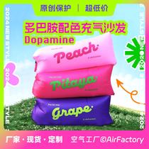 Outdoor portable inflatable lazy sofa picnic camping artifact leisure inflatable mattress double air bed music festival