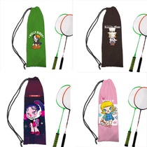 Badminton bag for children Bubble Mart cartoon animation adult and children badminton racket bag two-dimensional racket set