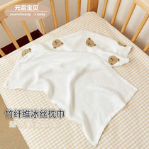 Babys Summer Cooling Thin Ice Silk Pillow Cover Childrens Bamboo Fiber Feeding Pillow Cover Summer Cooling Pillow Cover