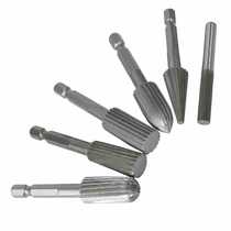 Cross-border hexagonal handle woodworking rotary file hand electric drill reaming special-shaped grinding head set combination wood carving tool