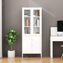 Raffles bookcase Nordic iron net storage cabinet glass door storage cabinet student glass floor-to-ceiling book GNF cabinet Na red