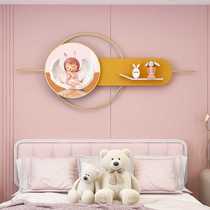 Warm childrens room wall hanging three-dimensional combination decorative painting restaurant wall decoration crystal porcelain painting wall decoration shelf