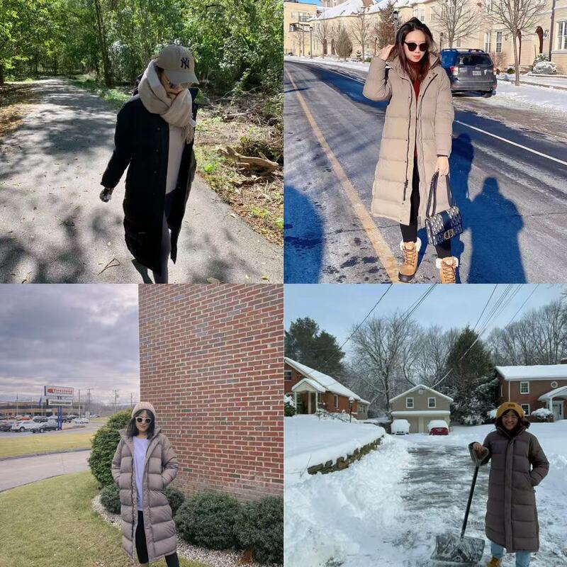Aritzia Canadian down Jacket for Women, Long Style, 8-Panel Super Puff Matte Puff White Goose down Thickened Coat Aritzia Canadian down Jacket for Women, Long Style, 8-Panel Super Puff Matte Puff White Goose down Thickened Coat