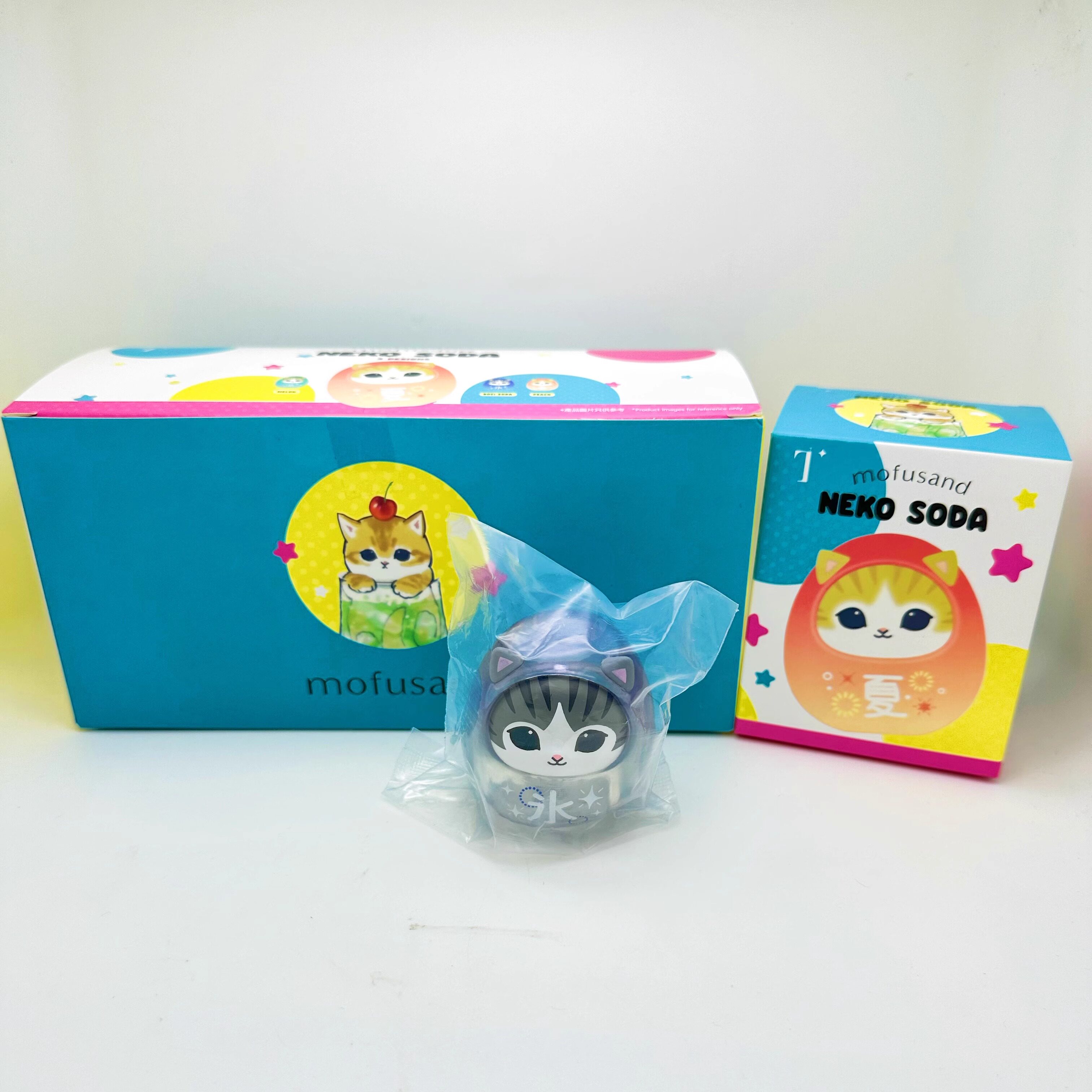 香港Mofusand达摩鱼猫夏日鲨鱼猫富士山猫透明盲盒手办潮玩具摆件_潮玩