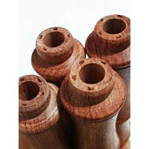 Diabolo pole handle set copper gourd hoop with red rosewood handle solid wood machined handle floral stick handle set