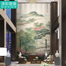 Hotel Pick High Hall Mural Stairway Wall Cloth Seamless Full House Custom Large Pick Up Hall Large Wind Scape Painting