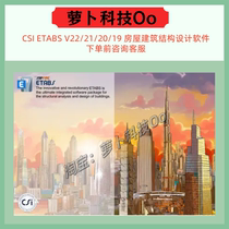 House building structure design software CSI ETABS 22 21 20 19 Remote installation service