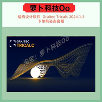 Structural modeling and design software Graitec Tricalc 2024 win system remote installation service