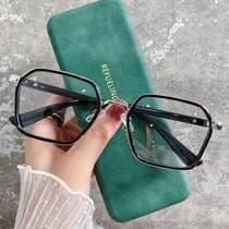 Internet celebrity anti-blue light radiation flat mirror large frame retro fashion mens and womens computer mobile phone goggles 0038