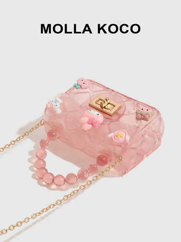 Милая модная детская сумка, прозрачная силиконовая детская сумка через плечо, универсальная сумка на одно плечо для принцессы