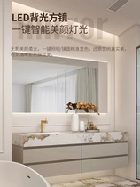 Customized slate ceramic integrated bathroom cabinet combination modern minimalist bathroom washbasin washbasin