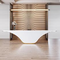 Painted light luxury creative cashier special-shaped front desk customized welcome front desk glass fiber reinforced plastic fashion bar direct sales