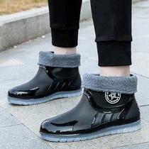 德系短筒雨鞋男款夏季时尚雨靴防水防滑防臭水鞋耐磨厨房洗车胶鞋