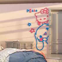 Childrens room wall decoration room layout princess bedroom girls creative door stickers self-adhesive cartoon stickers