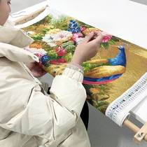 2024 new cross-stitch desktop stand wooden stretch embroidery shelf embroidery stretch fast embroidery artifact auxiliary tool household small