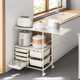 Kitchen sideboard multi-layer storage rack floor-standing storage cabinet multi-function living room movable cart for household use