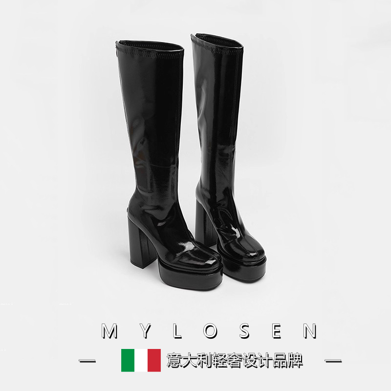 Mai Luosen 2026 Spring and Autumn New Thick-Soled Fashion Boots Height-Increasing Riding Boots Prairie Travel Boots Versatile Long Boots