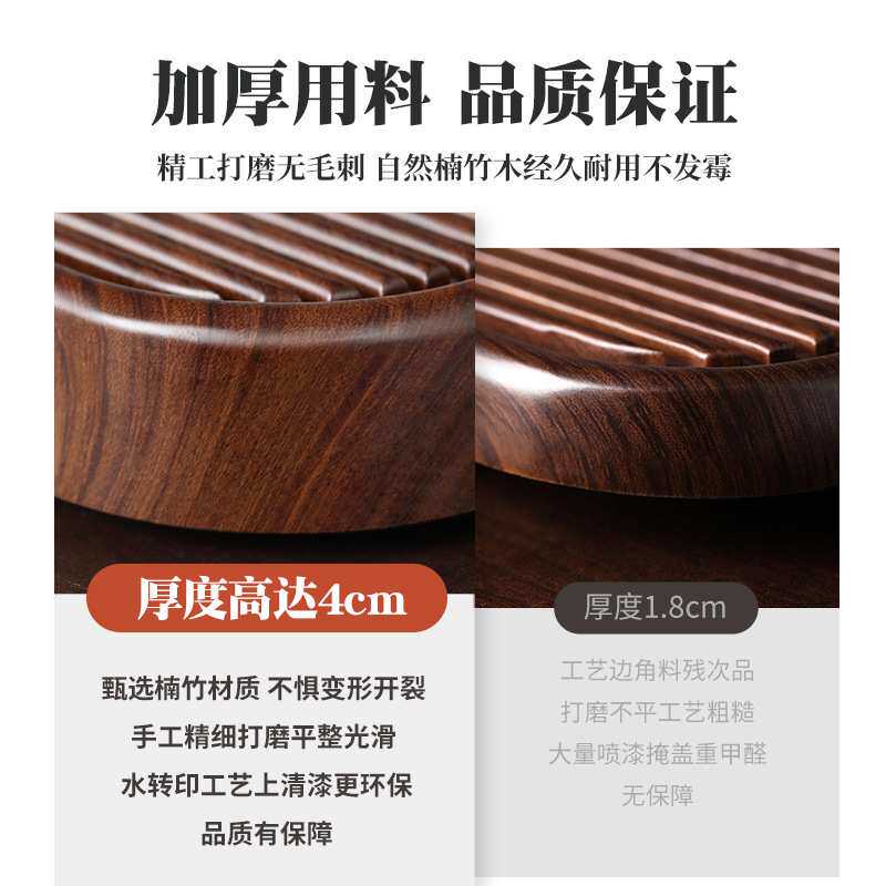 Bakelite tea tray tea table home 2025 new office tea tray tea set high-end solid wood dry tea table