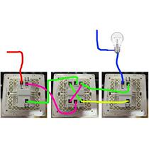 Concealed one-open multi-control mid-way three-control switch triple switch double-connected dual-control household single-open 1-open 86 type
